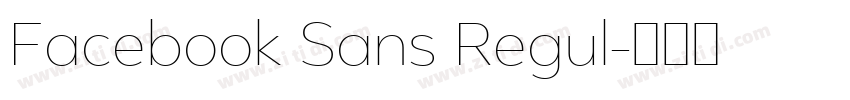 Facebook Sans Regul字体转换